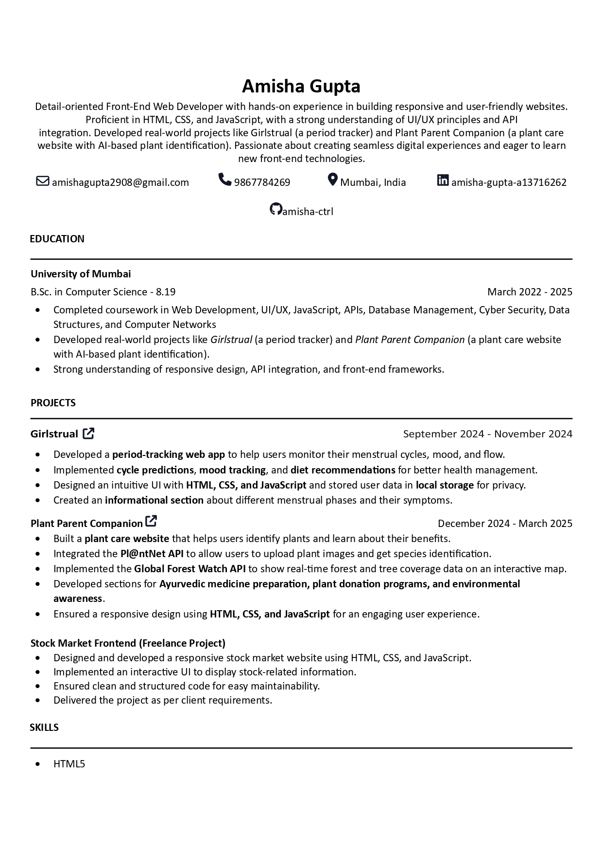 CV Preview